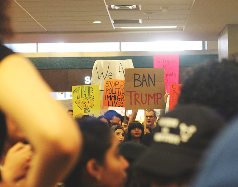 Scenes From The Protests At DFW International Airport. | Central Track